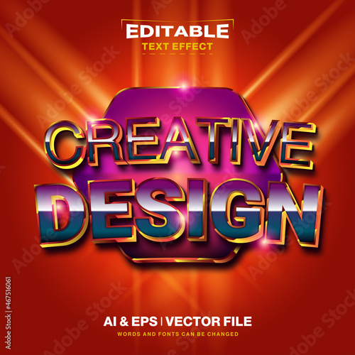 Creative Design Editable Text Efffect style photo