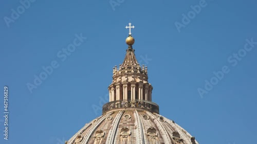 4K hyperlapse super-zoom footage of The Basilica of St. Peter in the Vatican, Rome, Italy
