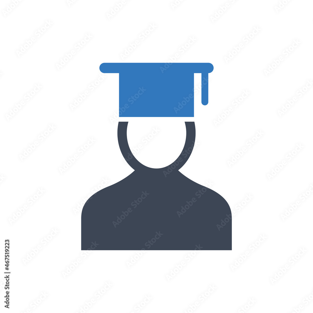 Student icon vector graphic