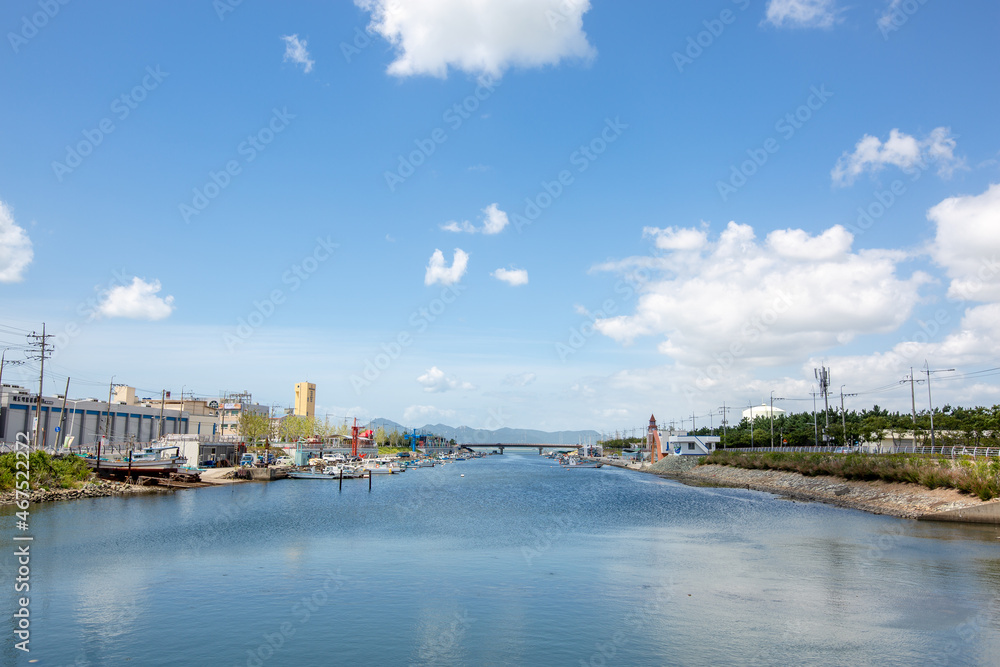 Fototapeta premium 강변풍경