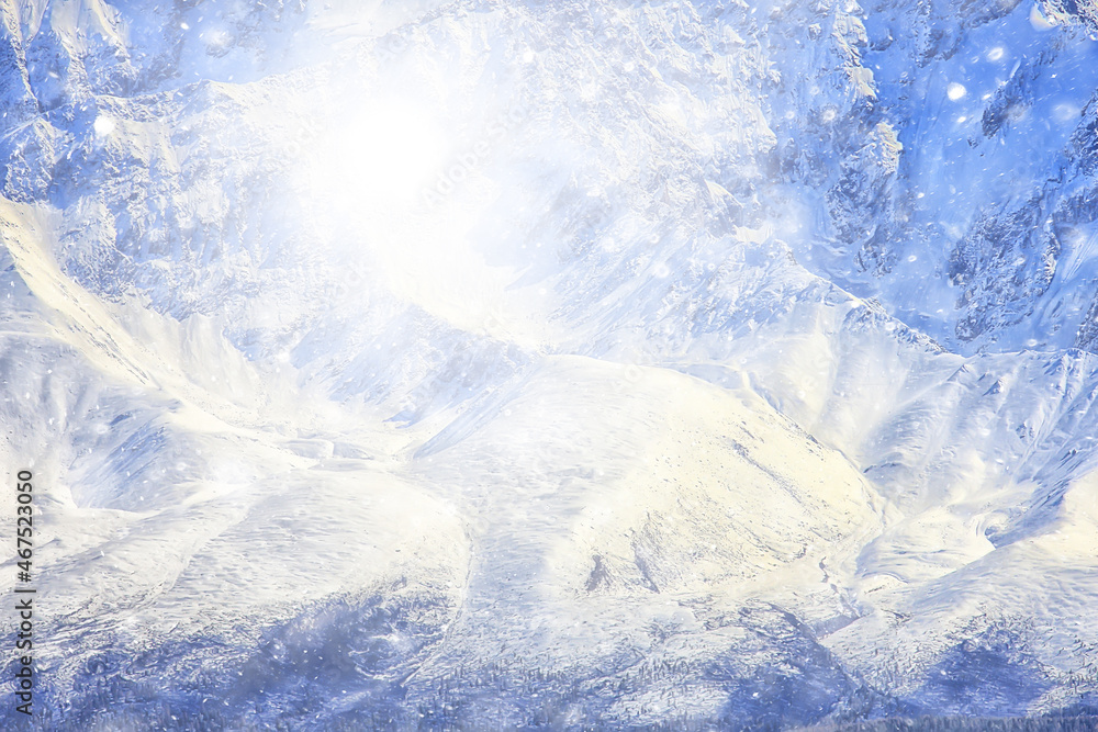 Obraz premium mountains snowy peaks background, landscape view winter nature peaks