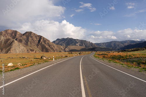 Perfect asphalt road in  beautiful mountain landscape