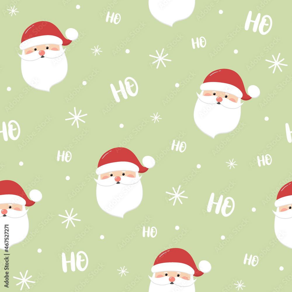 Design of seamless pattern with funny Santa Claus. Vector Design of seamless pattern with funny Santa Claus. Vector