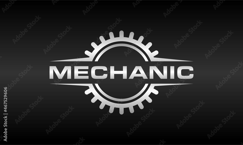 Fototapeta premium simple gear emblem logo