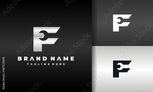 letter F wrench logo