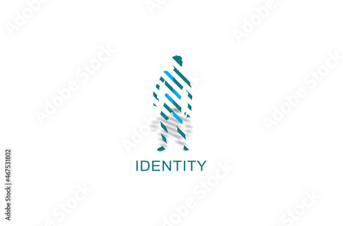 male illustration for fitness center or health clinic logo