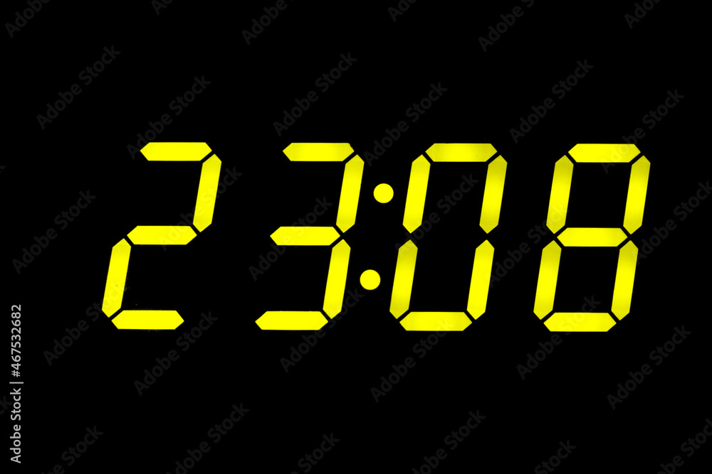eighties fluo yellow alarm clock digits overlay eighties fluo yellow alarm clock digits overlay