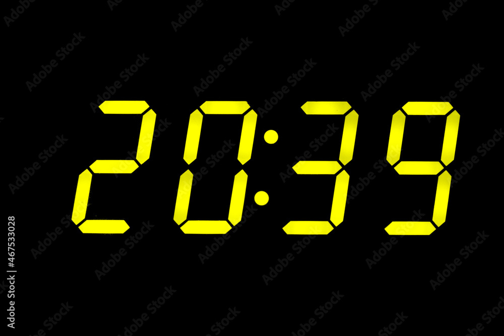 eighties fluo yellow alarm clock digits overlay eighties fluo yellow alarm clock digits overlay