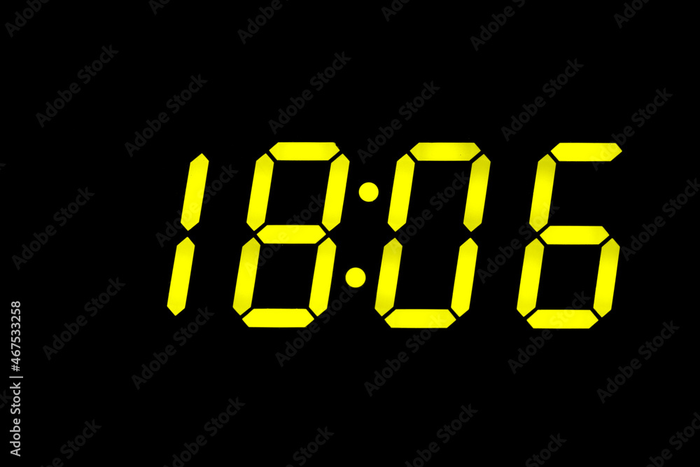 eighties fluo yellow alarm clock digits overlay eighties fluo yellow alarm clock digits overlay