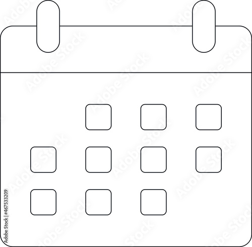 film making icon calendar and date