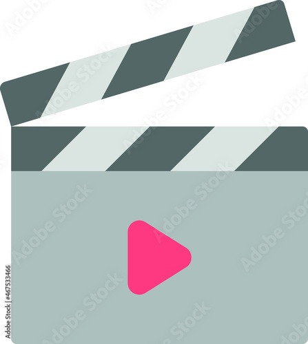 film making icon clapboard and video