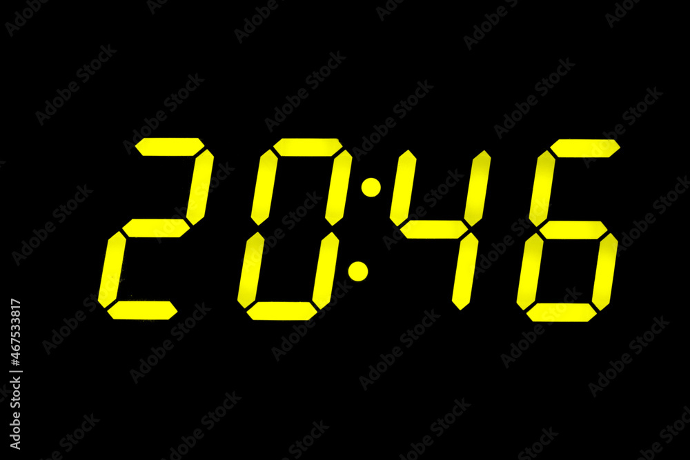 eighties fluo yellow alarm clock digits overlay eighties fluo yellow alarm clock digits overlay
