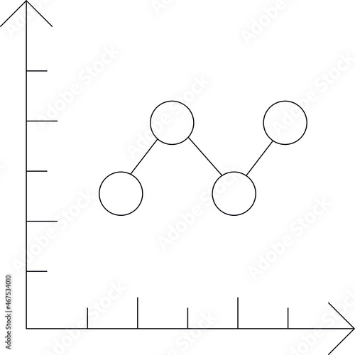 marketing icon line chart and statistics