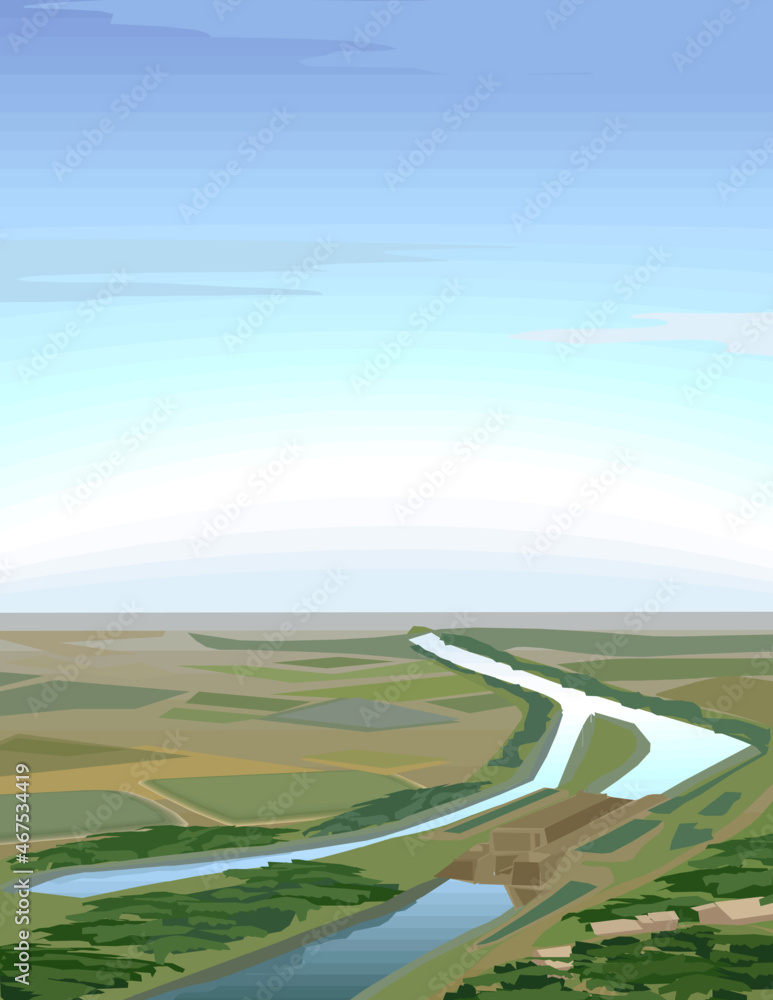 landscape vector illustration