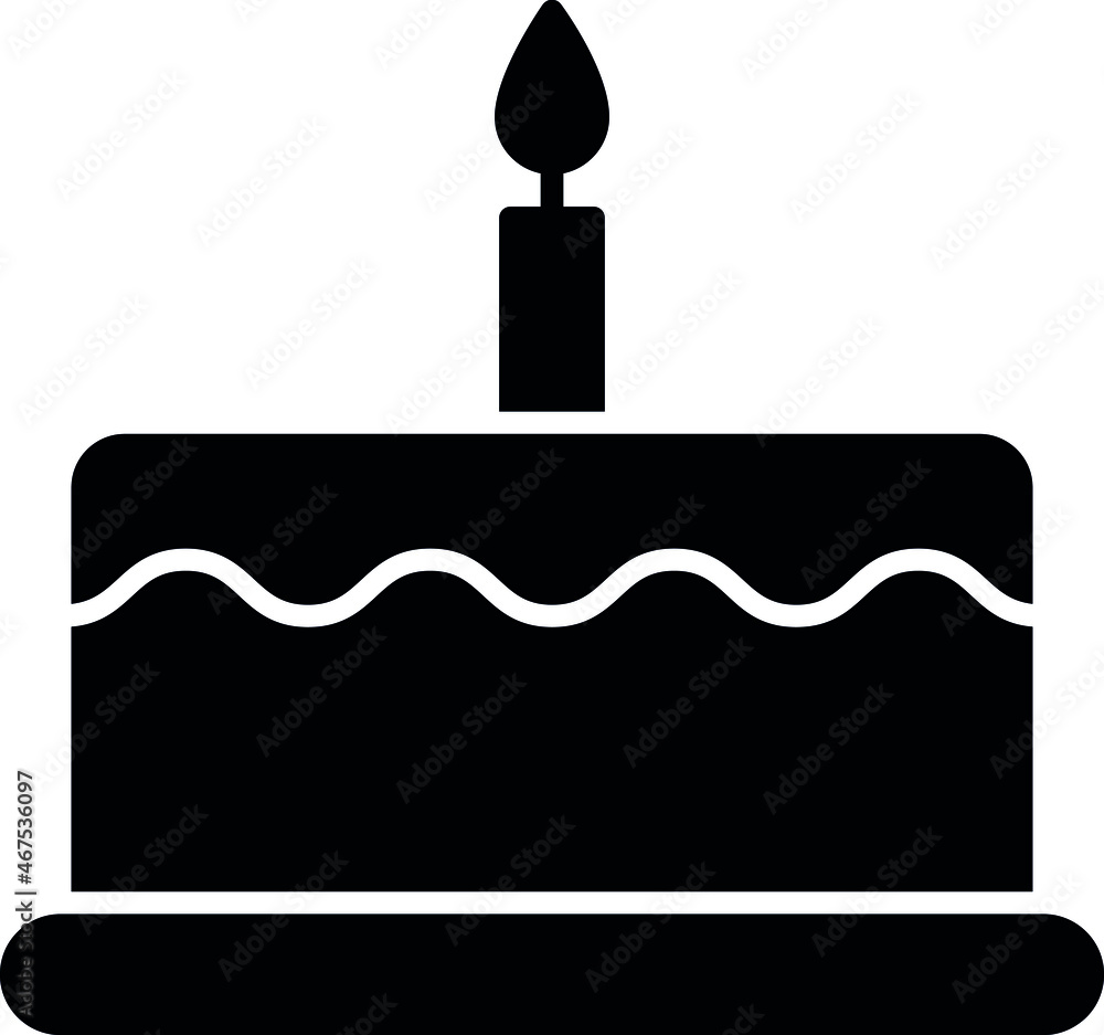Obraz premium family life icon candle cake and birthday
