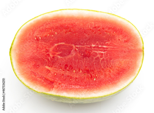 Sliced watermelon isolated on a white background.