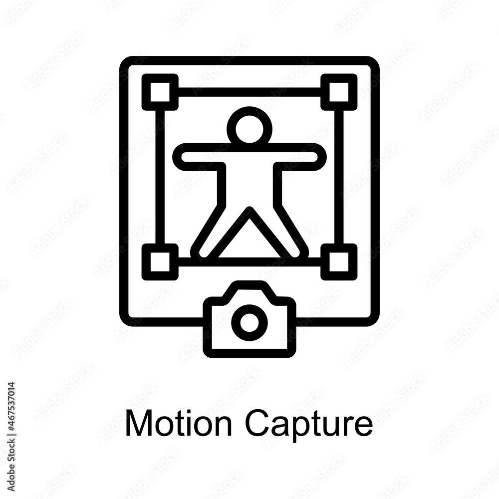 Motion Capture Trendy icon isolated on white and blank background for your design