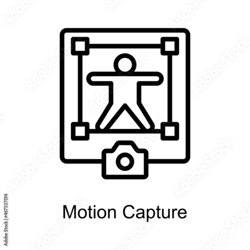 Motion Capture Trendy icon isolated on white and blank background for your design