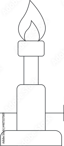 experiment icon bunsen burner and burner