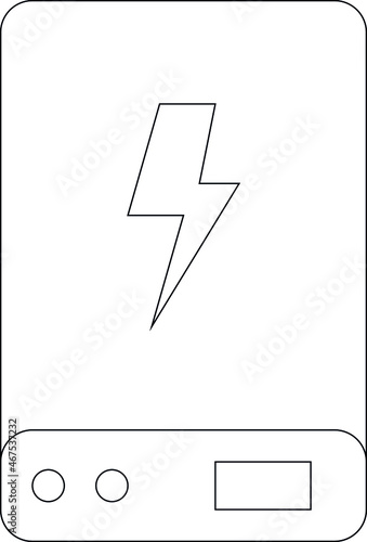 devices icon power bank and battery