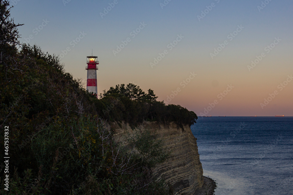 lighthouse at sunset lighthouse at sunset