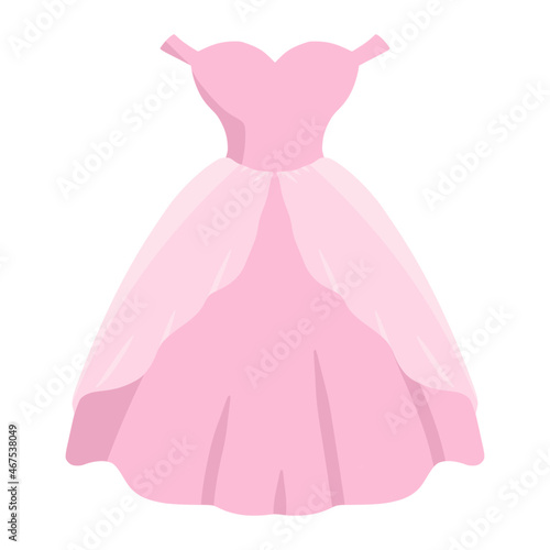 bride dress for wedding color illustration