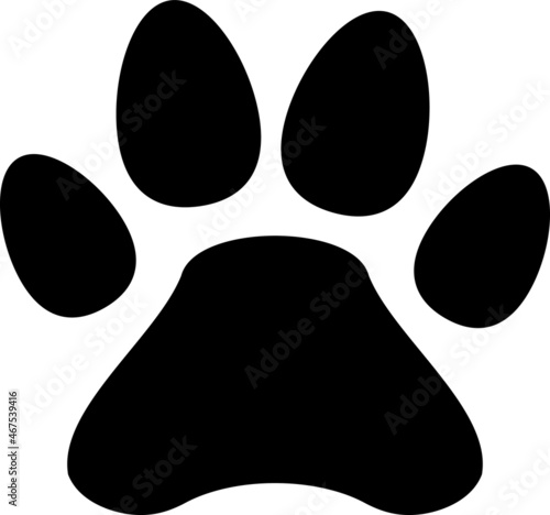 ネコなどの動物の足跡のシンプルなベクターアイコン