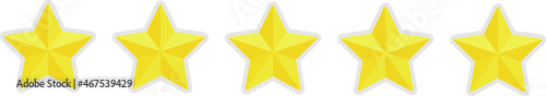星5のベクターアイコン（5段階中）