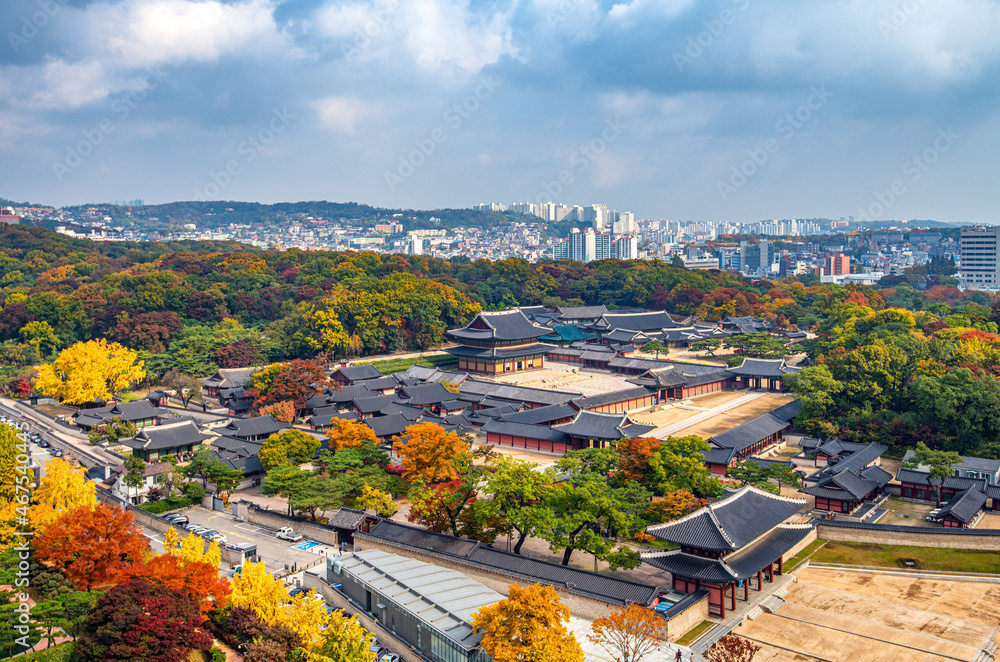 Changdeokgung palace in autumn, Seoul South Korea