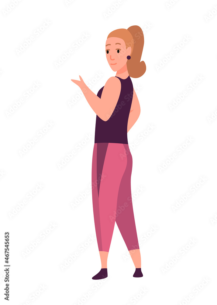 Over size woman. Adult lush lady in casual clothe flat cartoon style. Female character with overweight. person Over size woman. Adult lush lady in casual clothe flat cartoon style. Female character with overweight. person
