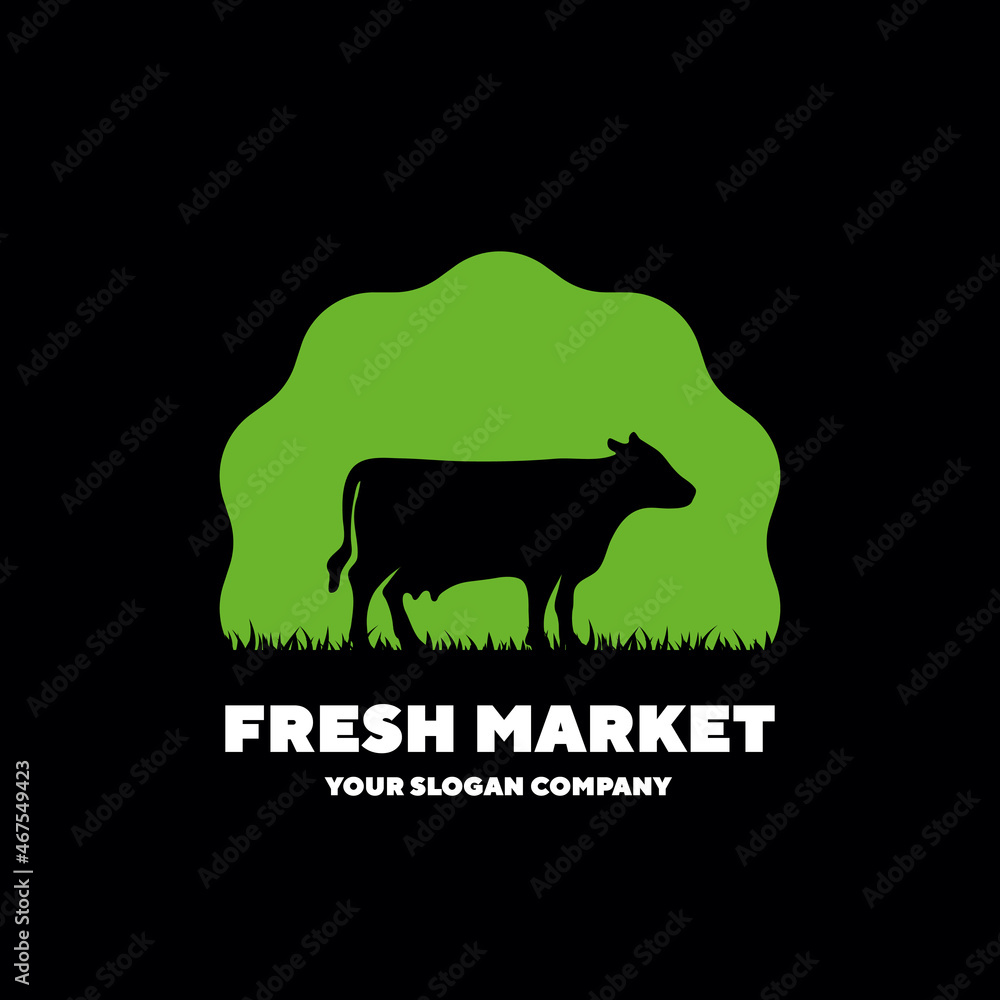 Cow logo. Farm milk emblem. Fresh milk logo. Cow logo. Farm milk emblem. Fresh milk logo.