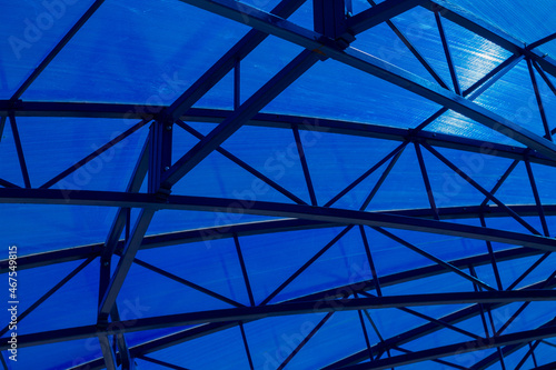 attraction roof. metal structure with plastic roof.