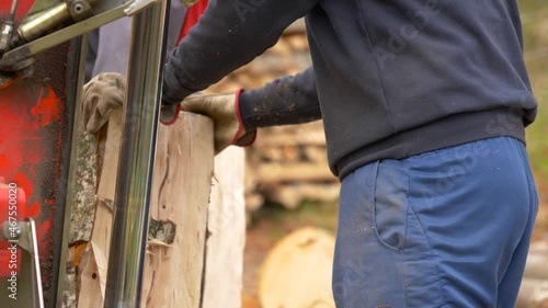 worker with wood