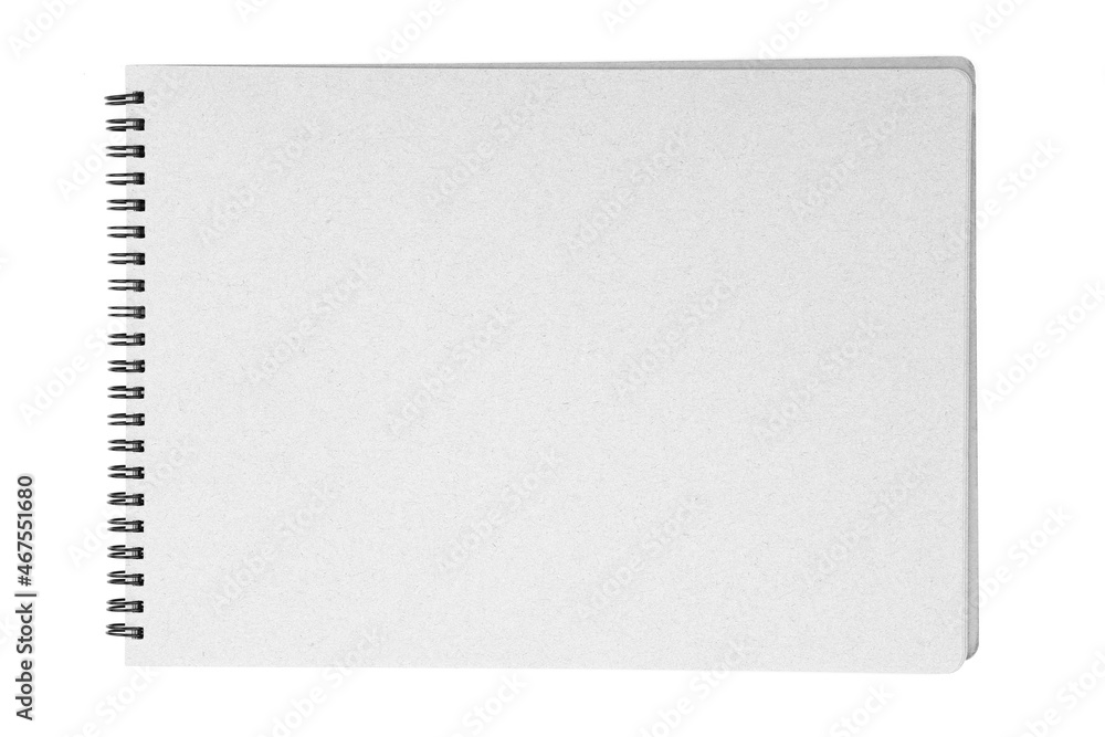 Isolated old grey paper texture with ring binder Isolated old grey paper texture with ring binder