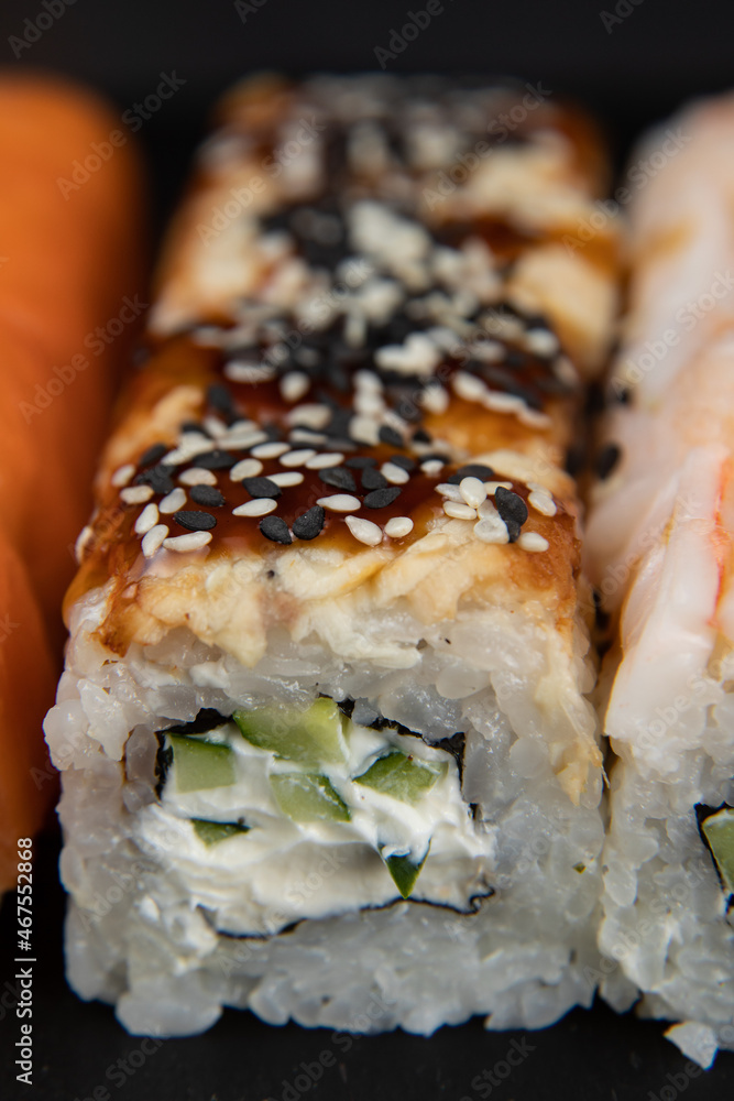 sushi rolls, for cafe, black, sushi set, set, for cafe sushi rolls, for cafe, black, sushi set, set, for cafe