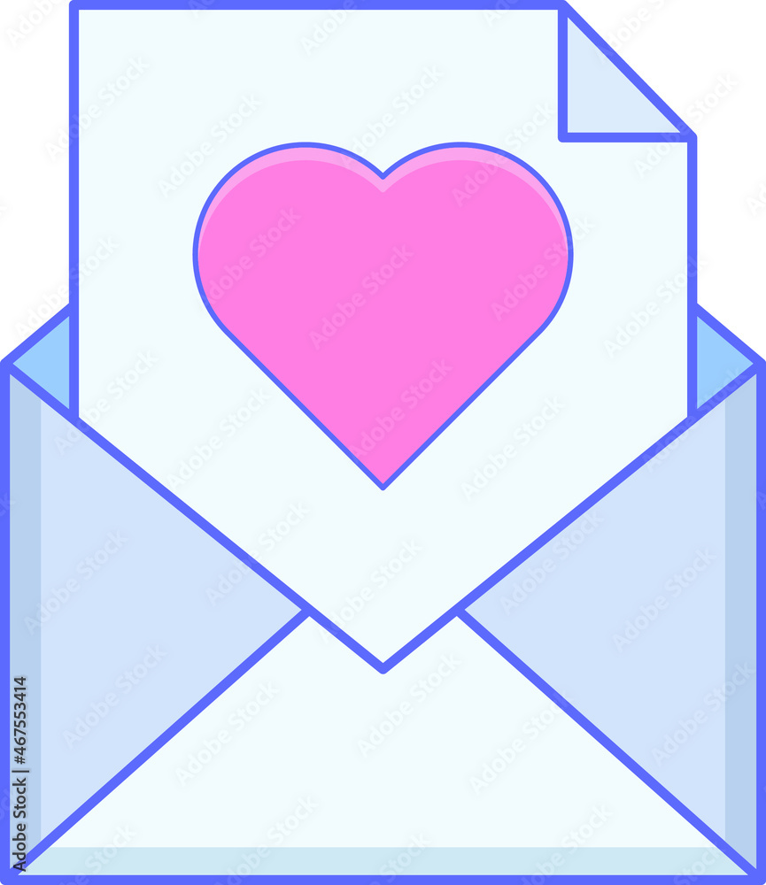 valentine message Isolated Vector icon which can easily modify or edit

