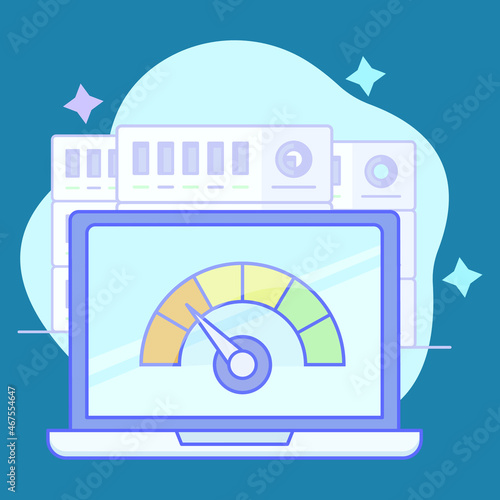 Speed test Isolated Vector icon which can easily modify or edit

