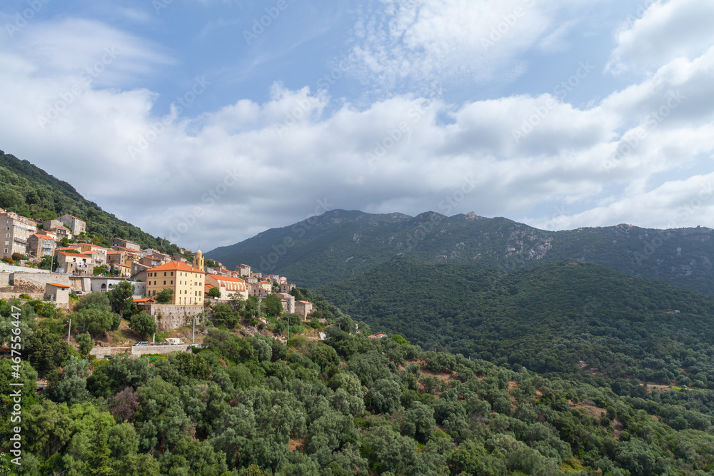 Landscape of Olmeto on a summer day, Corsica