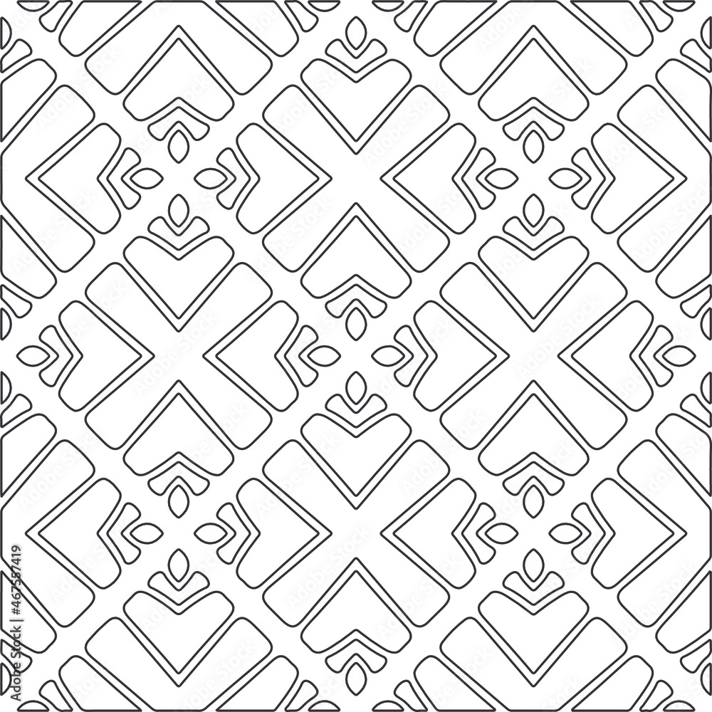 floral pattern background.Repeating geometric pattern from striped elements. Black and white pattern. floral pattern background.Repeating geometric pattern from striped elements. Black and white pattern.
