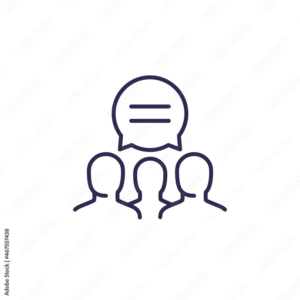Obraz premium social equality line icon on white