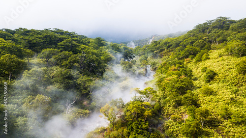 waterfall in the mountains