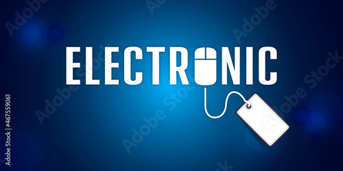 electronic sale illustration blue