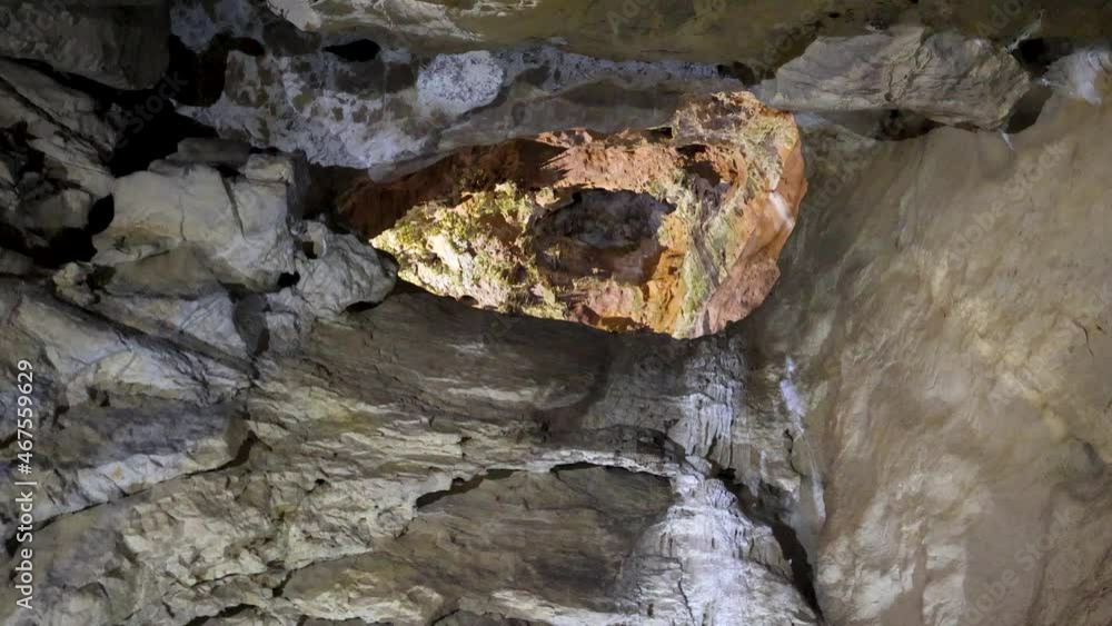 Bacho Kiro cave near Dryanovo town in Bulgaria, 4k footage Bacho Kiro cave near Dryanovo town in Bulgaria, 4k footage