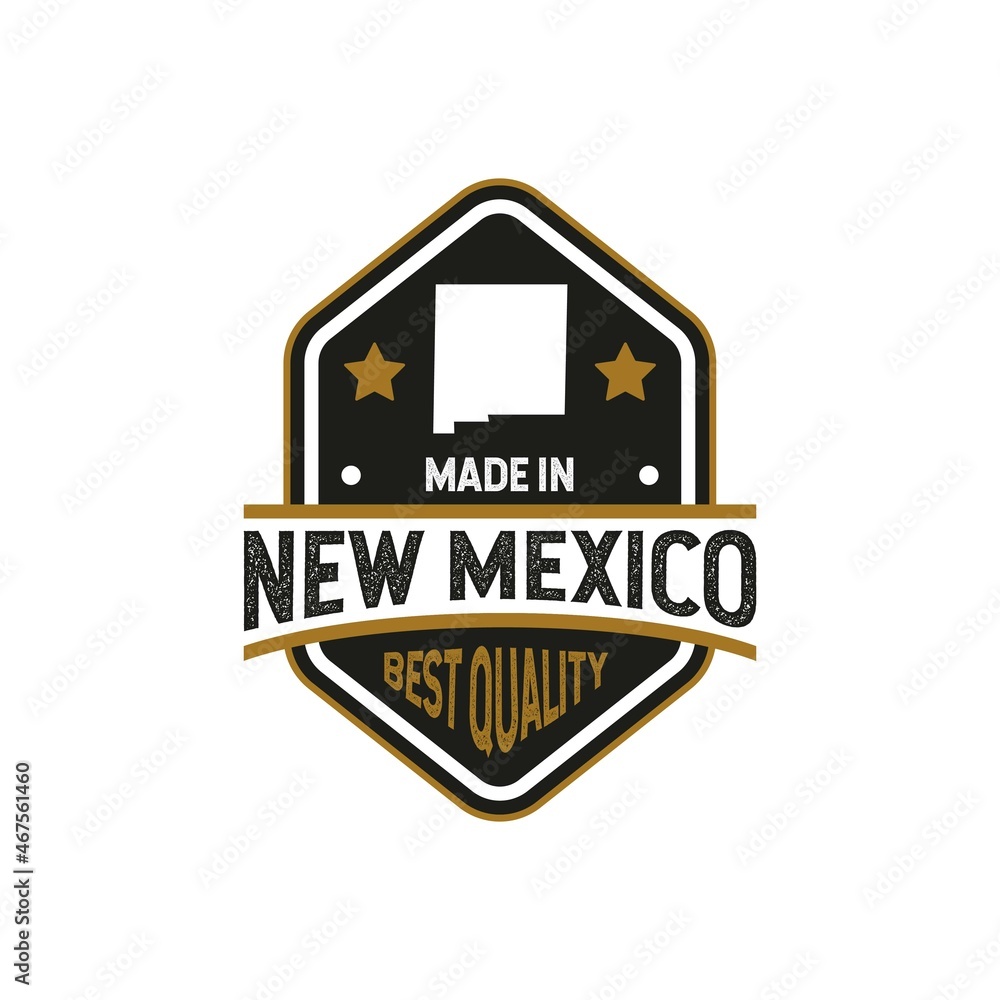 Made in New Mexico Stamp. With New Mexico map icon. Premium, vintage, and luxury label or sticker Made in New Mexico Stamp. With New Mexico map icon. Premium, vintage, and luxury label or sticker
