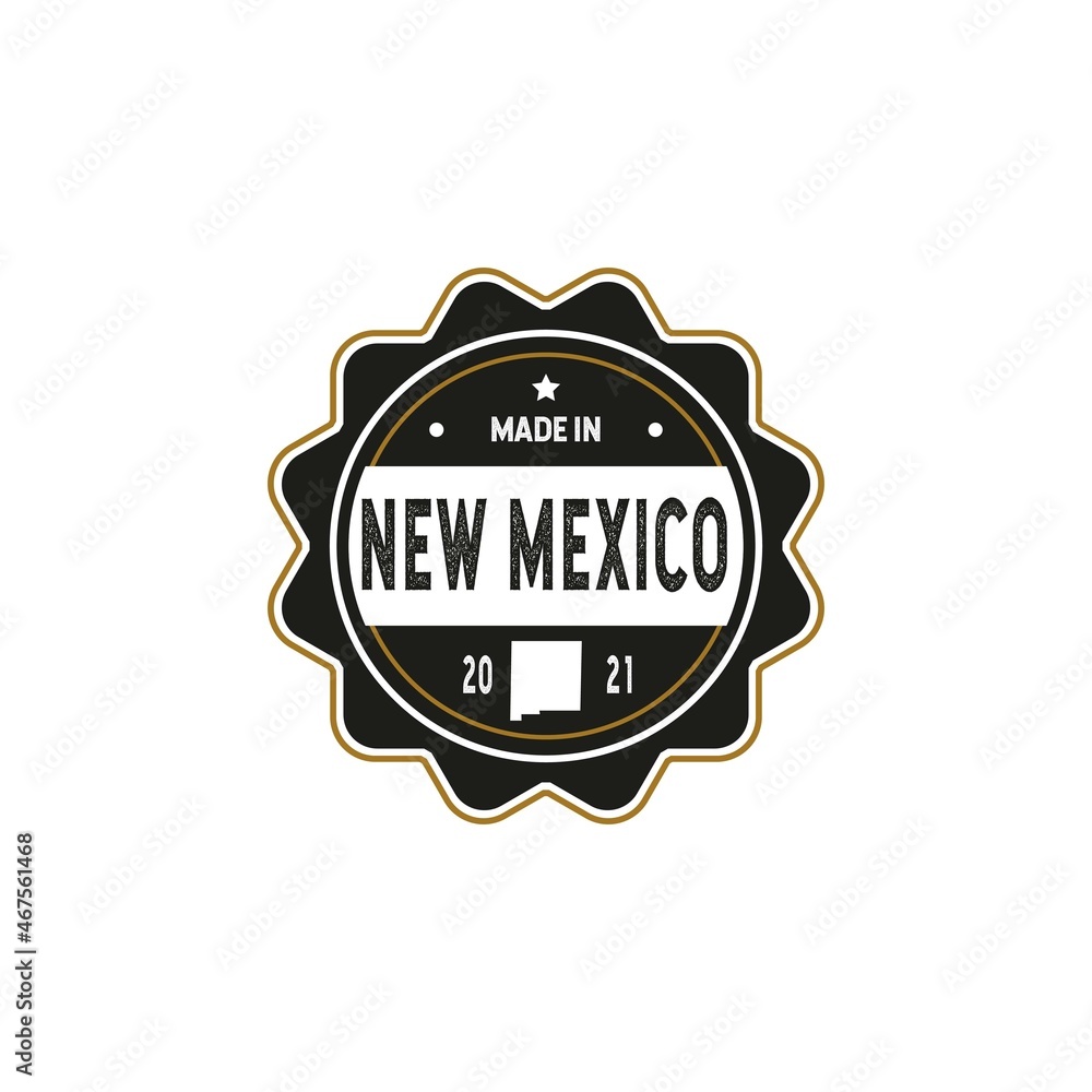 Made in New Mexico Stamp. With New Mexico map icon. Premium, vintage, and luxury label or sticker Made in New Mexico Stamp. With New Mexico map icon. Premium, vintage, and luxury label or sticker