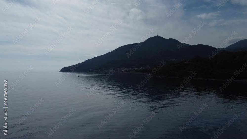 Amazing blue water of the Mediterranian sea at the coast of Italy - travel photography Amazing blue water of the Mediterranian sea at the coast of Italy - travel photography