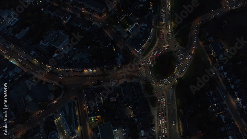 Obraz na plátně Aerials North London Near Wembley Stadium, London, England, Suburban Area Sunset