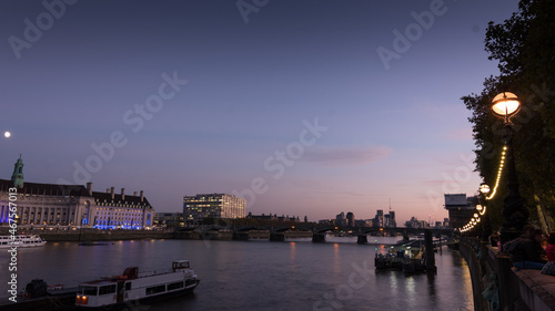 London, England, City Area Thames Sunset