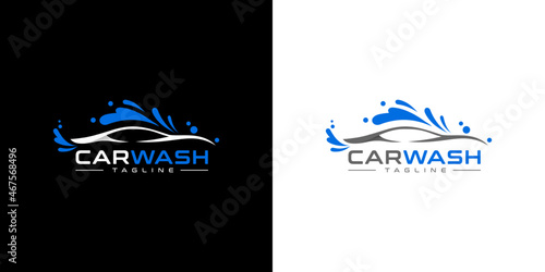 Creative Logo Design Car Wash Vector Template