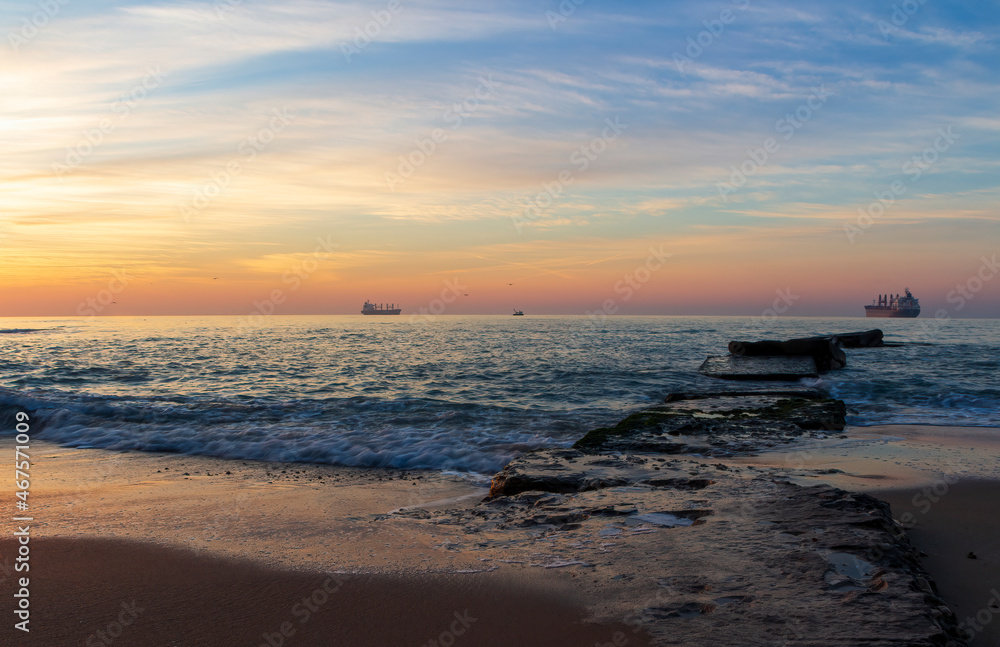 sunset at the beach